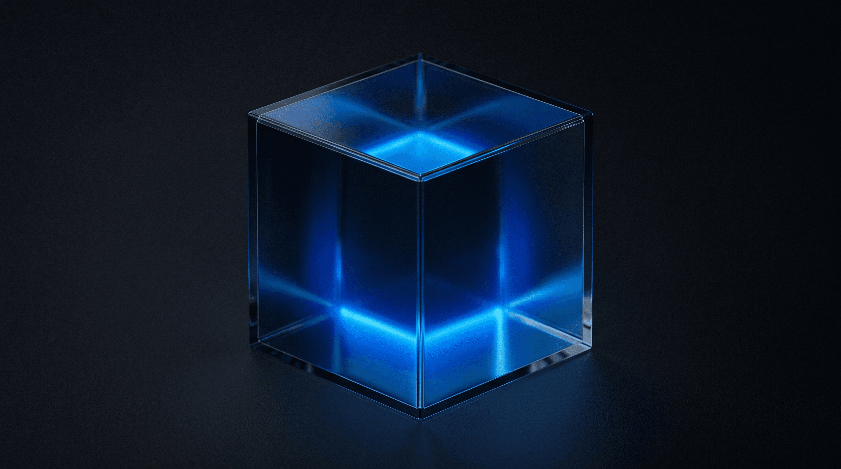 A glass cell whose light stays pressed inside its walls